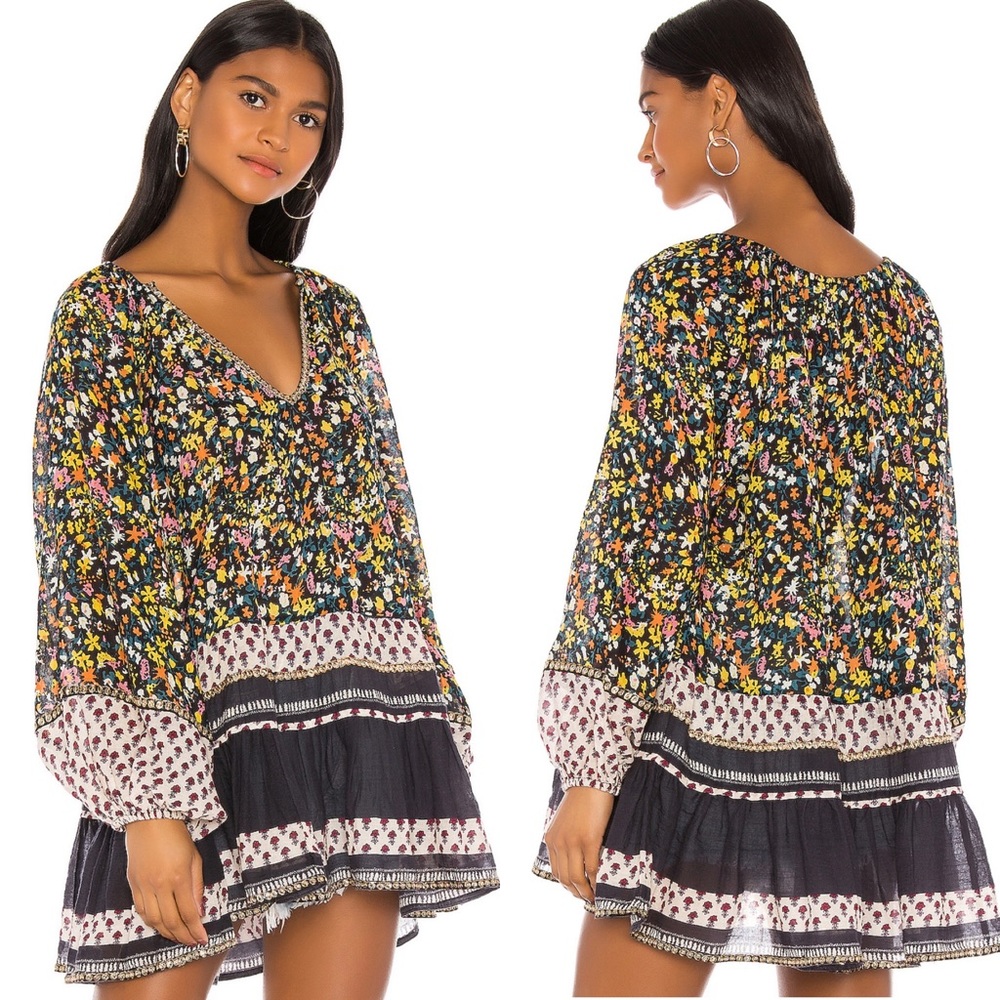 Free People NWOT Gardenia Tunic XS Black